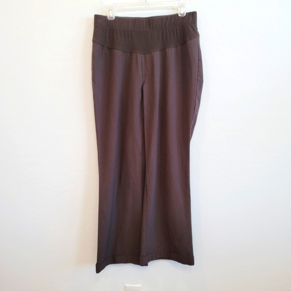 duo Maternity Pants - Duo Maternity Stretch Brown Pants Women's Size Medium Maternity